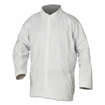 KLEENGUARD A20 Breathable Particle Protection Shirts, Large, White, 50PK KCC 36213